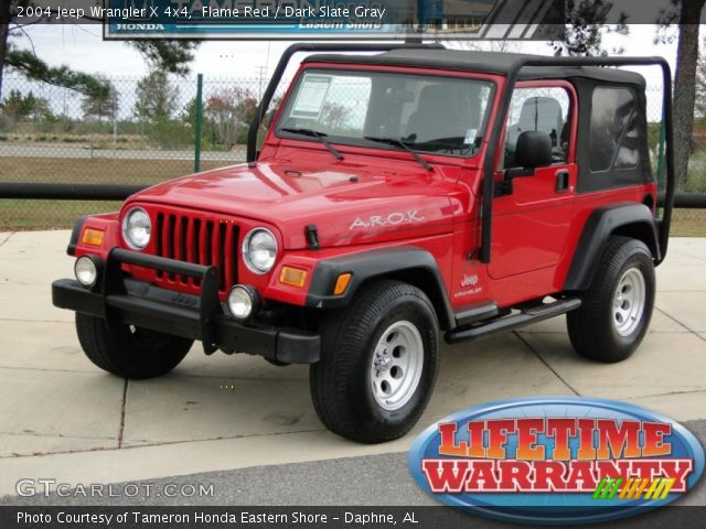 2004 Jeep Wrangler X 4x4 in Flame Red