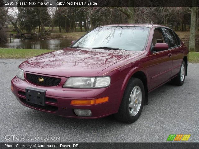 1995 Nissan Maxima GXE in Ruby Red Pearl