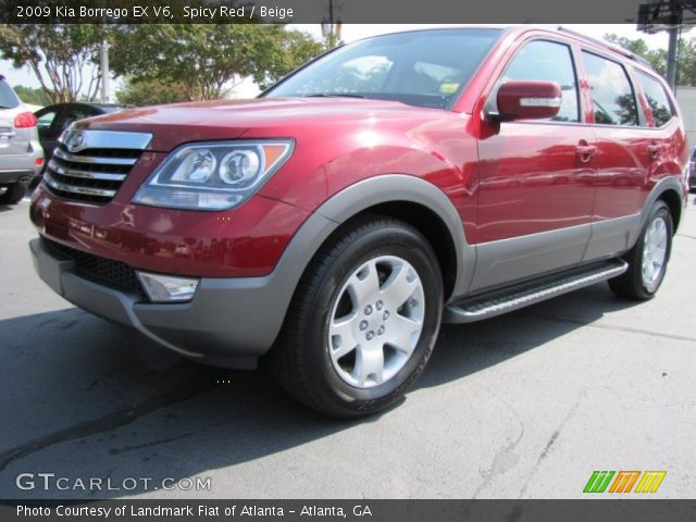 2009 Kia Borrego EX V6 in Spicy Red