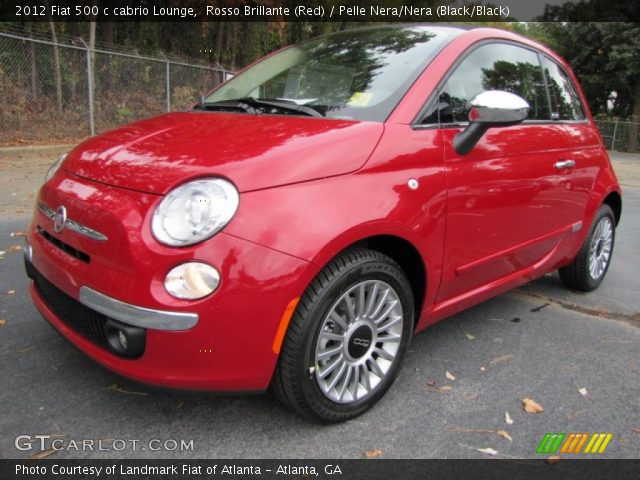 2012 Fiat 500 c cabrio Lounge in Rosso Brillante (Red)