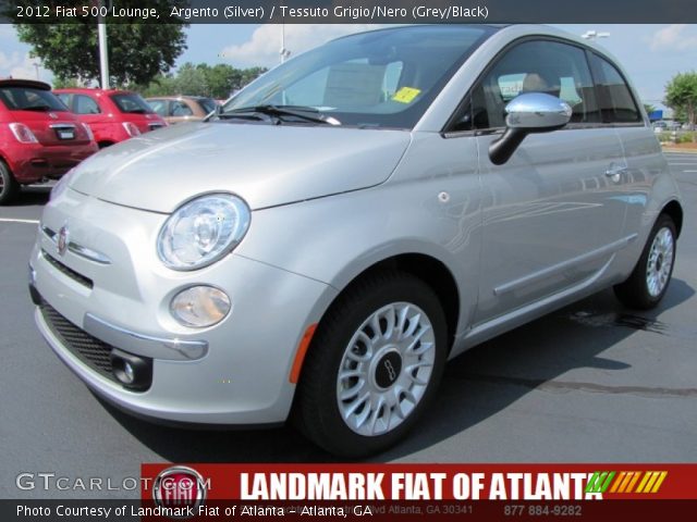 2012 Fiat 500 Lounge in Argento (Silver)