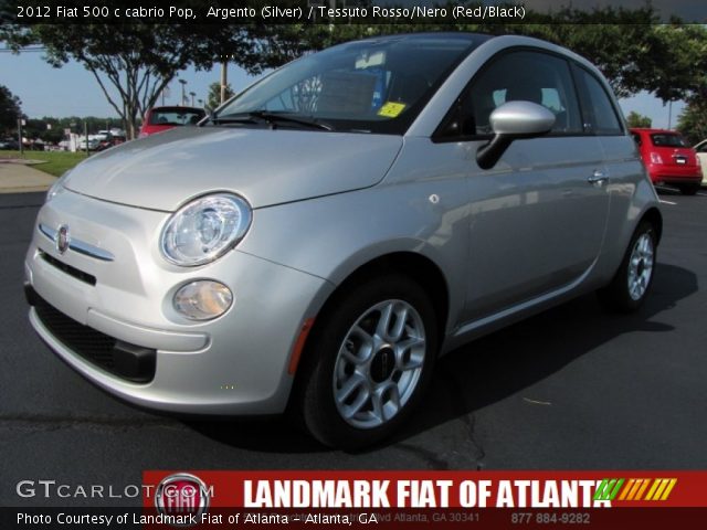 2012 Fiat 500 c cabrio Pop in Argento (Silver)