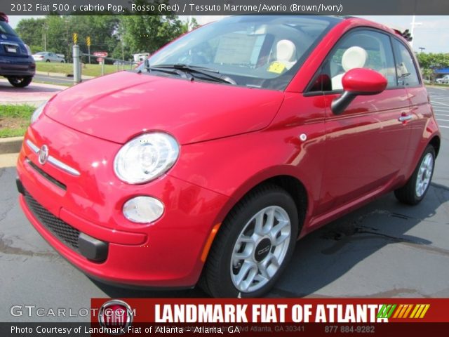 2012 Fiat 500 c cabrio Pop in Rosso (Red)