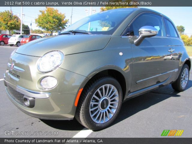 2012 Fiat 500 c cabrio Lounge in Verde Oliva (Green)