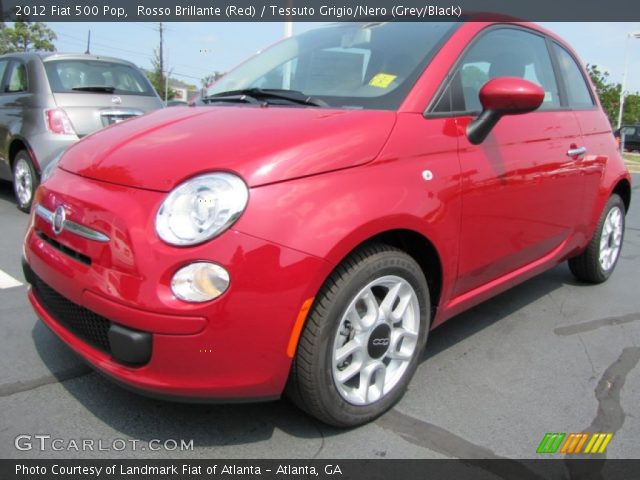 2012 Fiat 500 Pop in Rosso Brillante (Red)