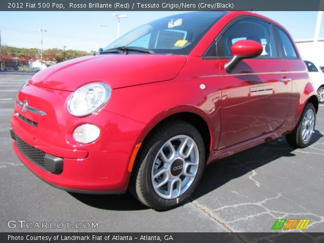 2012 Fiat 500 Pop in Rosso Brillante (Red)