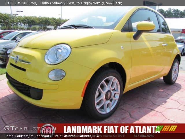 2012 Fiat 500 Pop in Giallo (Yellow)