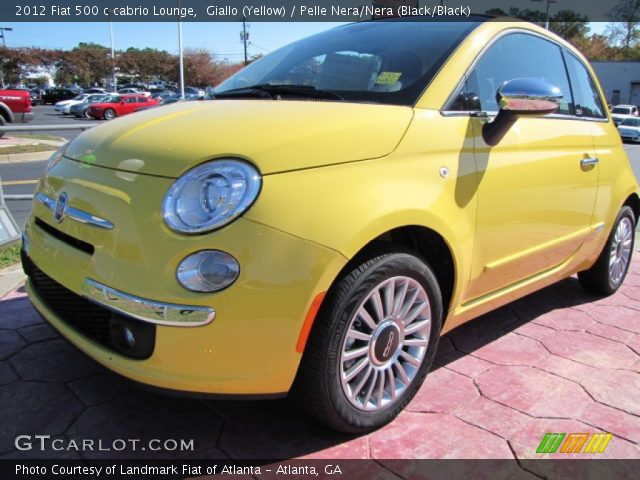 2012 Fiat 500 c cabrio Lounge in Giallo (Yellow)