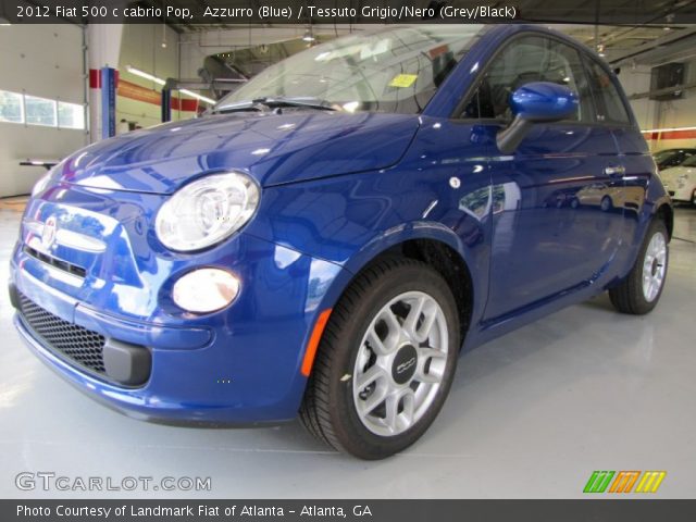 2012 Fiat 500 c cabrio Pop in Azzurro (Blue)