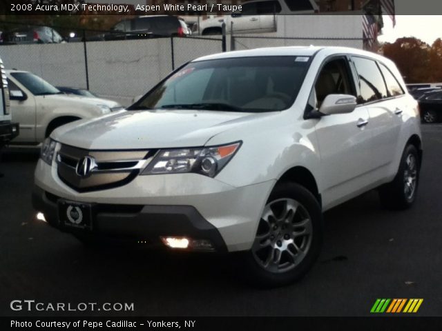 2008 Acura MDX Technology in Aspen White Pearl