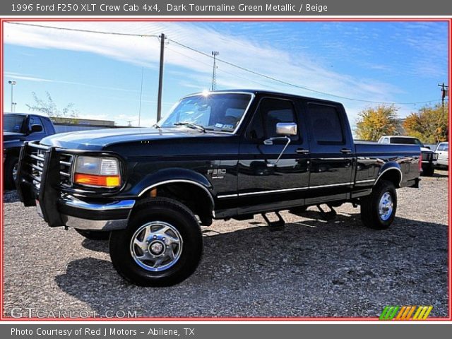 1996 Ford F250 XLT Crew Cab 4x4 in Dark Tourmaline Green Metallic