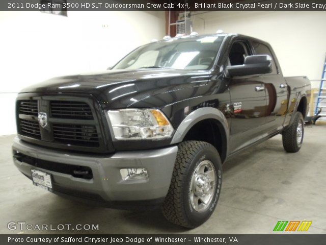 2011 Dodge Ram 3500 HD SLT Outdoorsman Crew Cab 4x4 in Brilliant Black Crystal Pearl