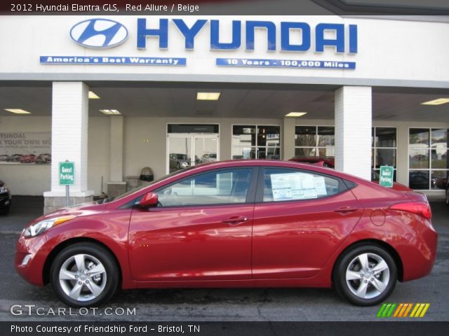 2012 Hyundai Elantra GLS in Red Allure