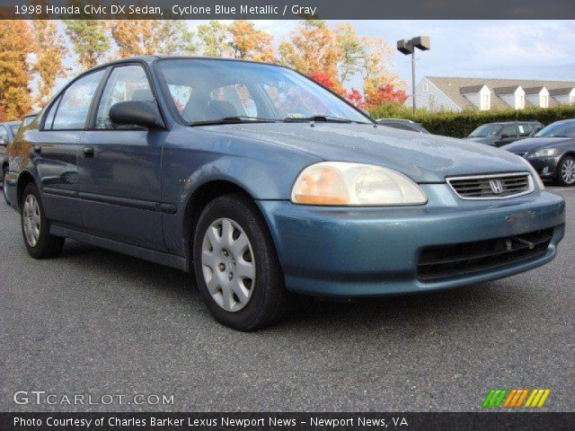 1998 Honda Civic DX Sedan in Cyclone Blue Metallic