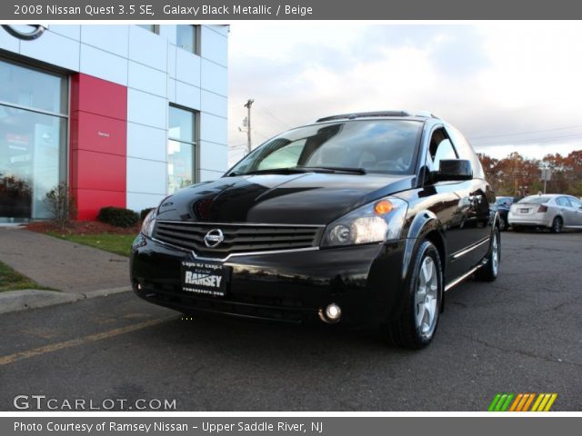 2008 Nissan Quest 3.5 SE in Galaxy Black Metallic