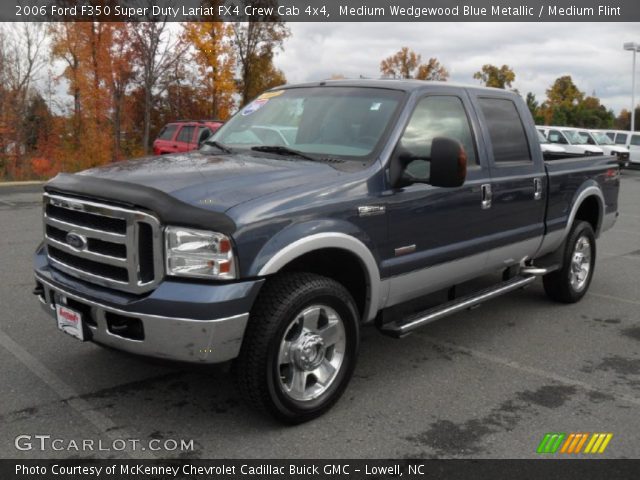 2006 Ford F350 Super Duty Lariat FX4 Crew Cab 4x4 in Medium Wedgewood Blue Metallic
