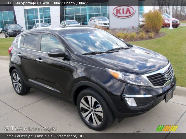2012 Kia Sportage EX AWD in Black Cherry