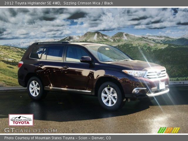 2012 Toyota Highlander SE 4WD in Sizzling Crimson Mica