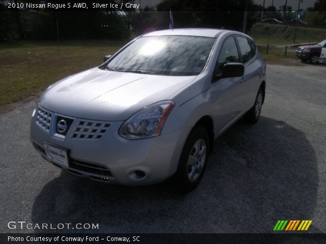 2010 Nissan Rogue S AWD in Silver Ice