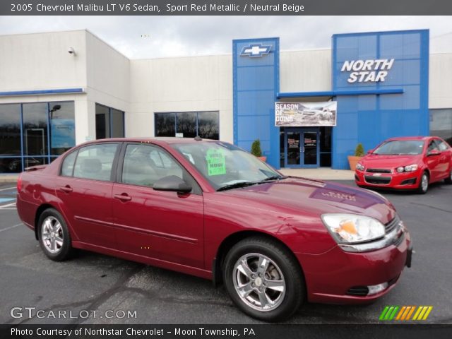 2005 Chevrolet Malibu LT V6 Sedan in Sport Red Metallic