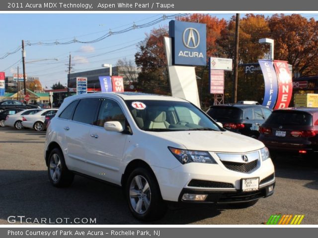 2011 Acura MDX Technology in Aspen White Pearl