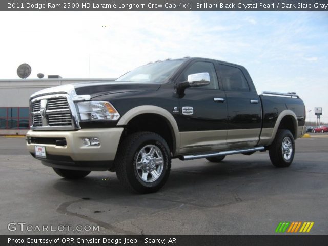 2011 Dodge Ram 2500 HD Laramie Longhorn Crew Cab 4x4 in Brilliant Black Crystal Pearl