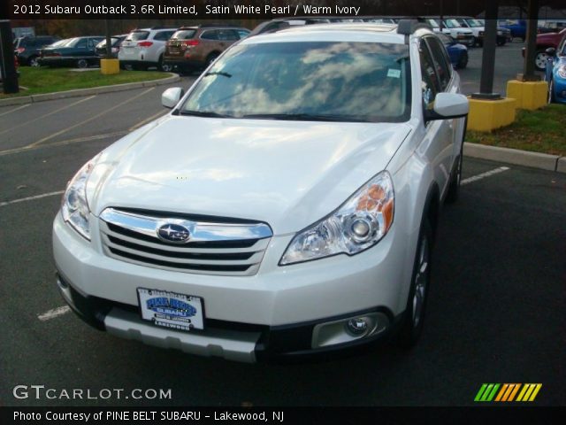 2012 Subaru Outback 3.6R Limited in Satin White Pearl