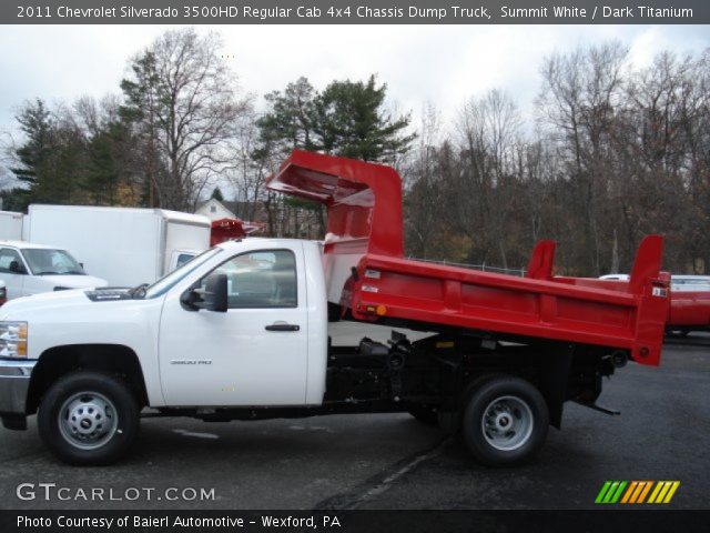 2011 Chevrolet Silverado 3500HD Regular Cab 4x4 Chassis Dump Truck in Summit White