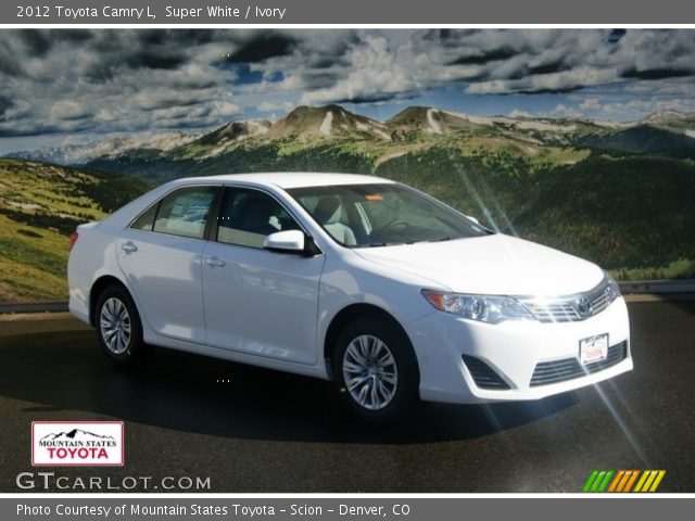 2012 Toyota Camry L in Super White