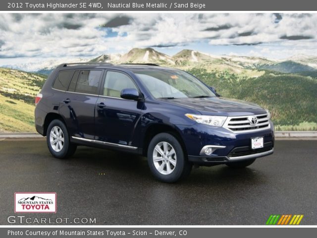 2012 Toyota Highlander SE 4WD in Nautical Blue Metallic