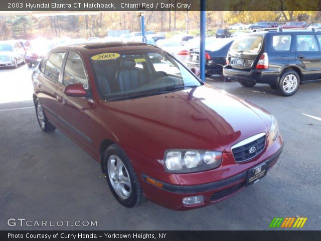 2003 Hyundai Elantra GT Hatchback in Chianti Red