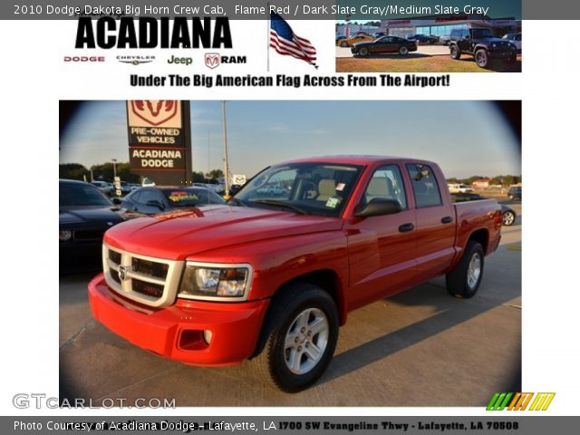 2010 Dodge Dakota Big Horn Crew Cab in Flame Red