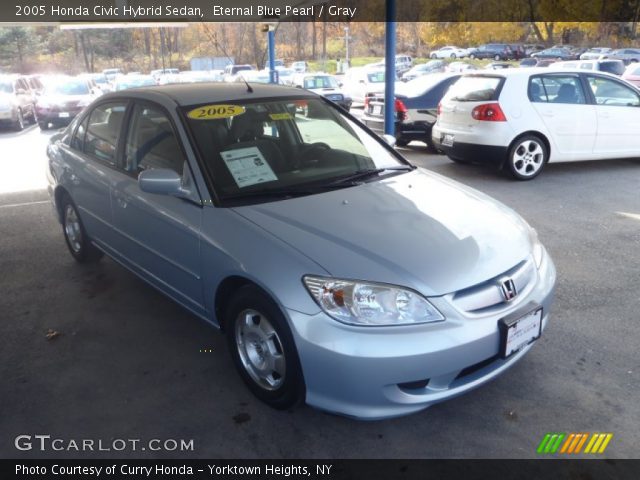 Eternal Blue Pearl 2005 Honda Civic Hybrid Sedan Gray