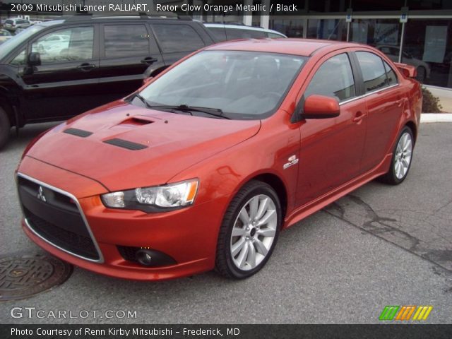 2009 Mitsubishi Lancer RALLIART in Rotor Glow Orange Metallic