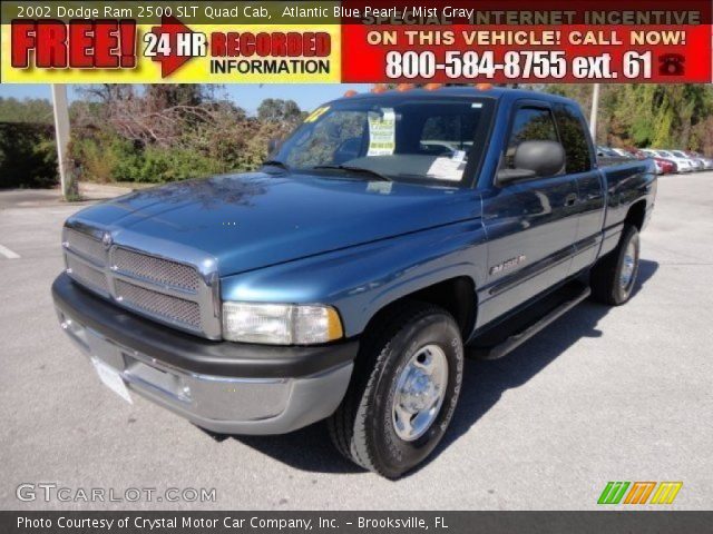 2002 Dodge Ram 2500 SLT Quad Cab in Atlantic Blue Pearl