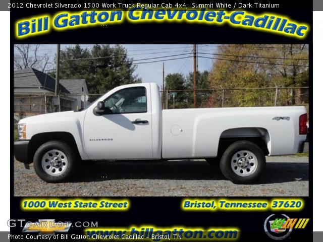 2012 Chevrolet Silverado 1500 Work Truck Regular Cab 4x4 in Summit White