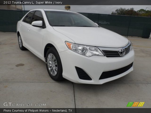 2012 Toyota Camry L in Super White