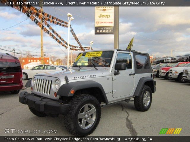 2010 Jeep Wrangler Rubicon 4x4 in Bright Silver Metallic