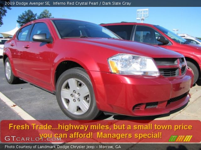 2009 Dodge Avenger SE in Inferno Red Crystal Pearl