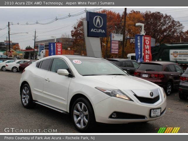 2010 Acura ZDX AWD Technology in Aspen White Pearl