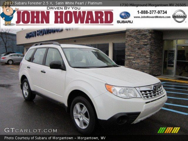 2012 Subaru Forester 2.5 X in Satin White Pearl