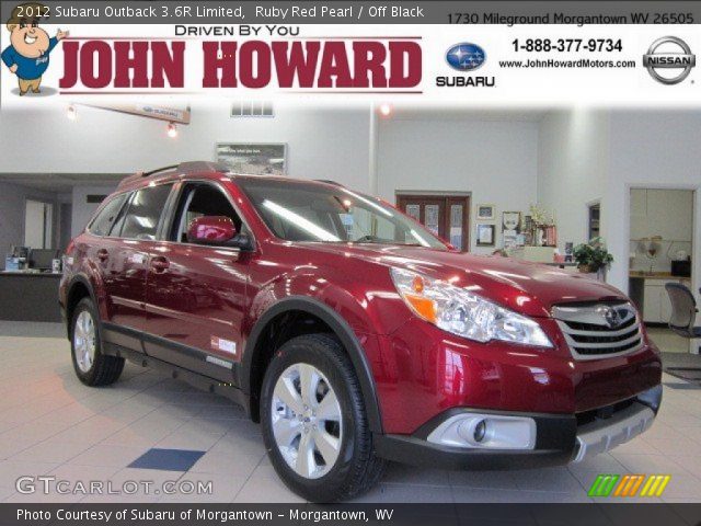 2012 Subaru Outback 3.6R Limited in Ruby Red Pearl