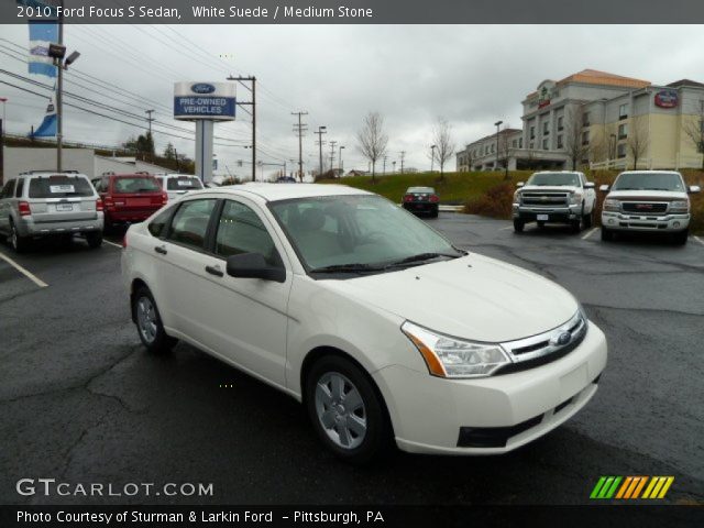 2010 Ford Focus S Sedan in White Suede