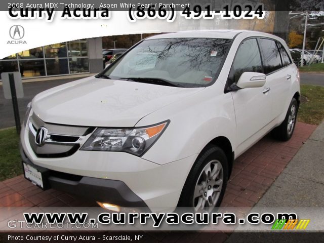 2008 Acura MDX Technology in Aspen White Pearl