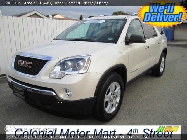 2008 GMC Acadia SLE AWD in White Diamond Tricoat