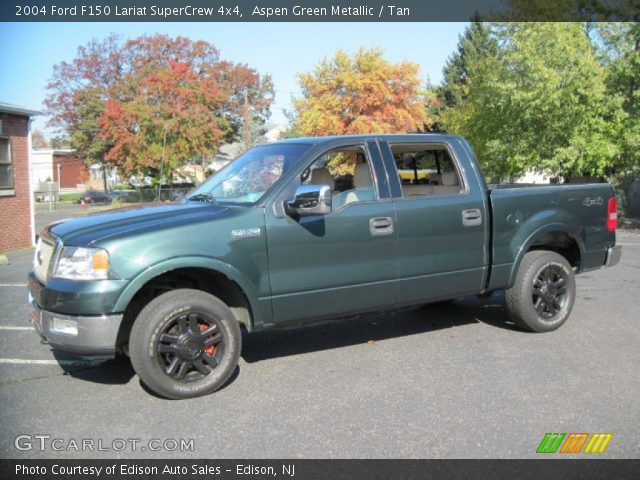 2004 Ford F150 Lariat SuperCrew 4x4 in Aspen Green Metallic