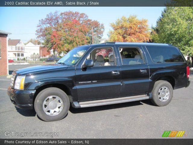2003 Cadillac Escalade ESV AWD in Sable Black
