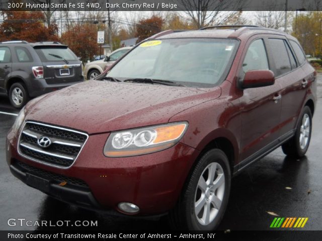 2007 Hyundai Santa Fe SE 4WD in Dark Cherry Red