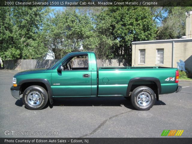 2000 Chevrolet Silverado 1500 LS Regular Cab 4x4 in Meadow Green Metallic