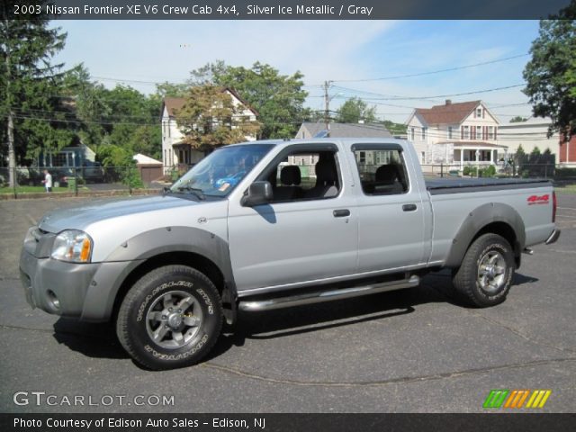 2003 Nissan Frontier XE V6 Crew Cab 4x4 in Silver Ice Metallic